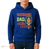 Husband Dad Pickleball Legend For Best Fathers Day Gift Kids Hoodie thumb 4