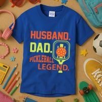 Husband Dad Pickleball Legend For Best Fathers Day Gift Kids T-Shirt thumb 3