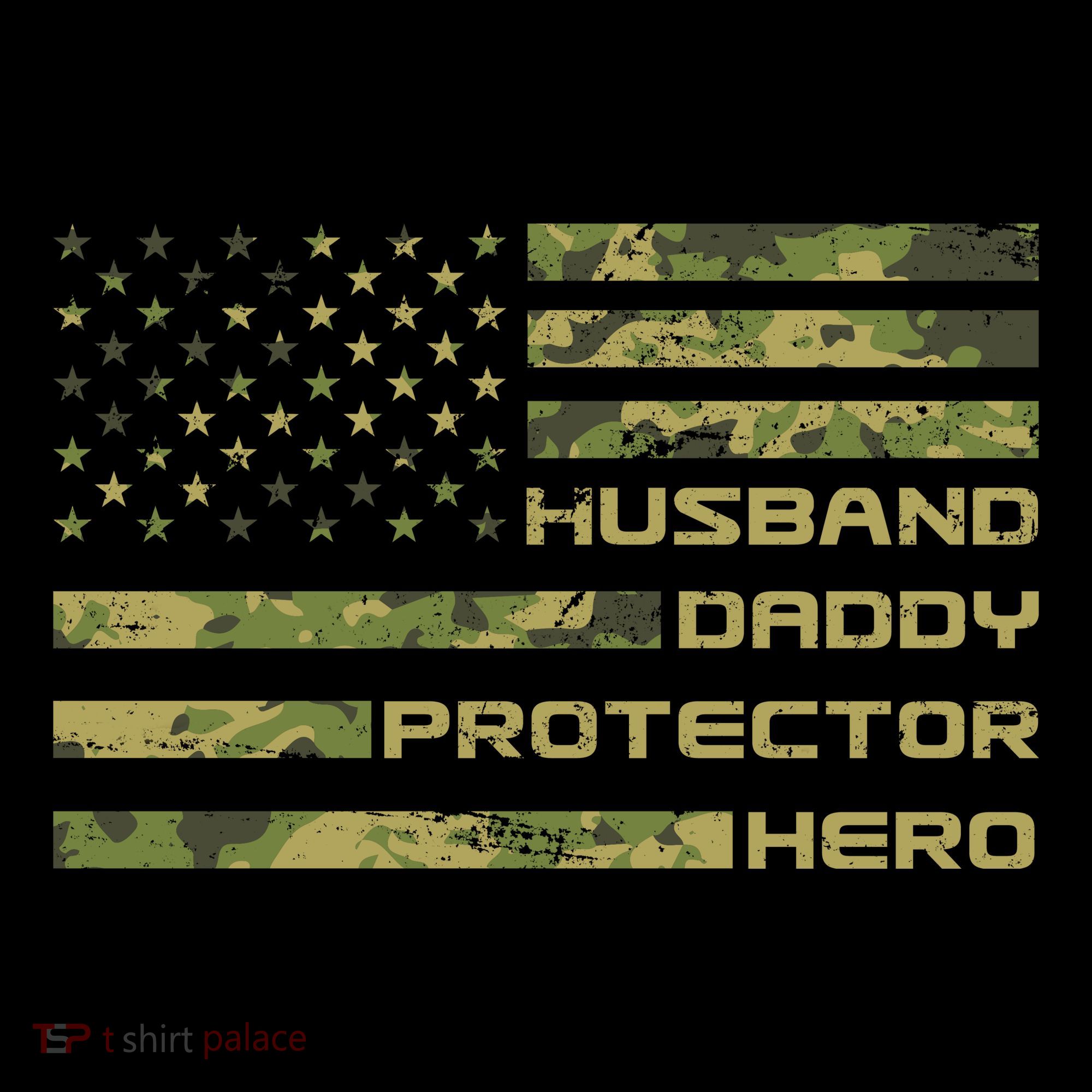 Husband Daddy Protector Hero Camouflage Usa Flag Apron
