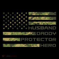 Husband Daddy Protector Hero Camouflage Usa Flag Coffee Mug thumb 5