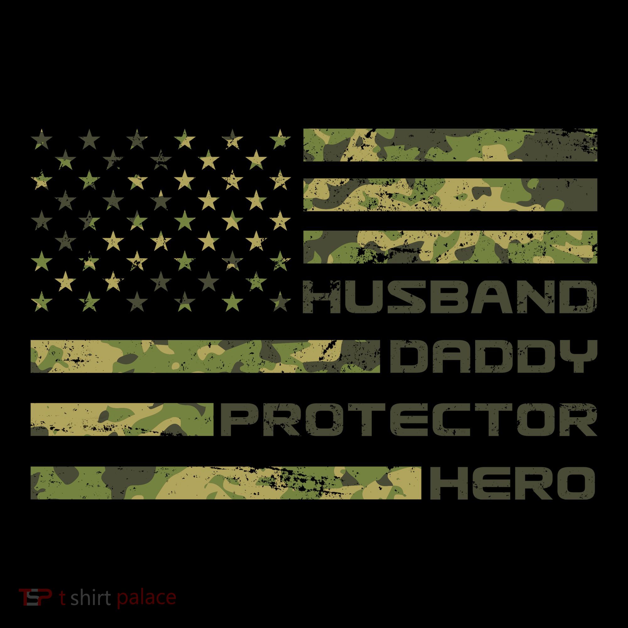 Husband Daddy Protector Hero Camouflage Usa Flag Coffee Mug