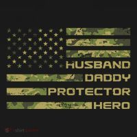 Husband Daddy Protector Hero Camouflage Usa Flag Visor thumb 3