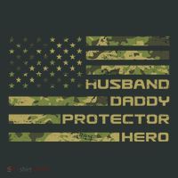 Husband Daddy Protector Hero Camouflage Usa Flag Mousepad thumb 1