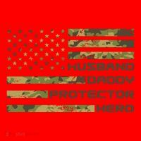 Husband Daddy Protector Hero Camouflage Usa Flag Santa Hat thumb 1