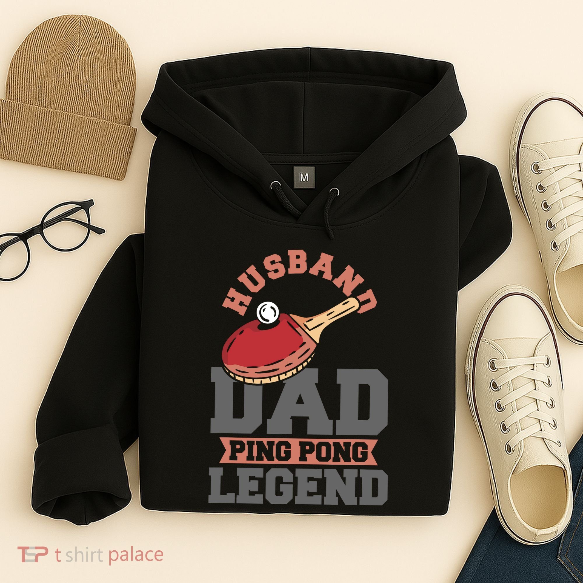 Husband Dad Ping Pong Legend Table Tennis Hoodie