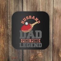 Husband Dad Ping Pong Legend Table Tennis Coaster thumb 0