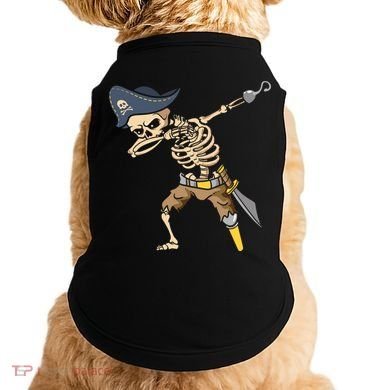 Halloween Dabbing Pirate Skeleton Doggie Tank
