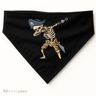 Halloween Dabbing Pirate Skeleton USA-Made Doggie Bandana