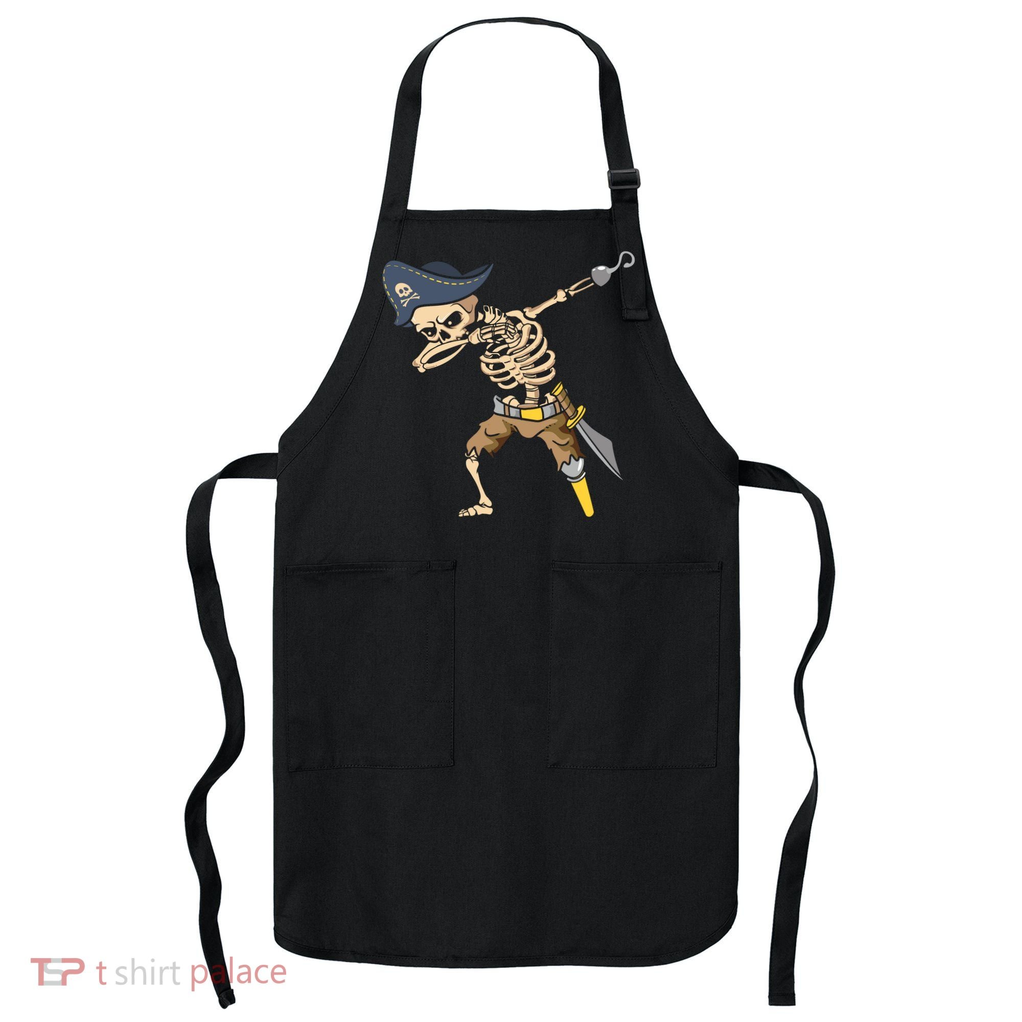 Halloween Dabbing Pirate Skeleton Apron