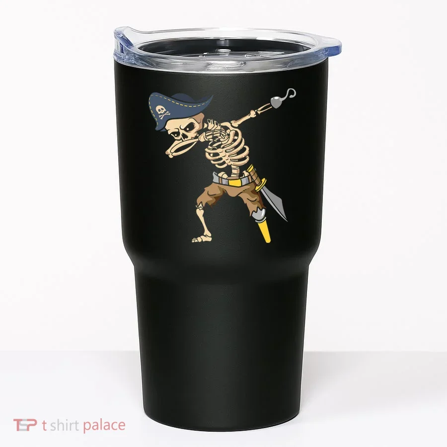 Halloween Dabbing Pirate Skeleton Tumbler