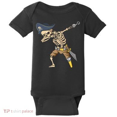 Halloween Dabbing Pirate Skeleton Baby Bodysuit