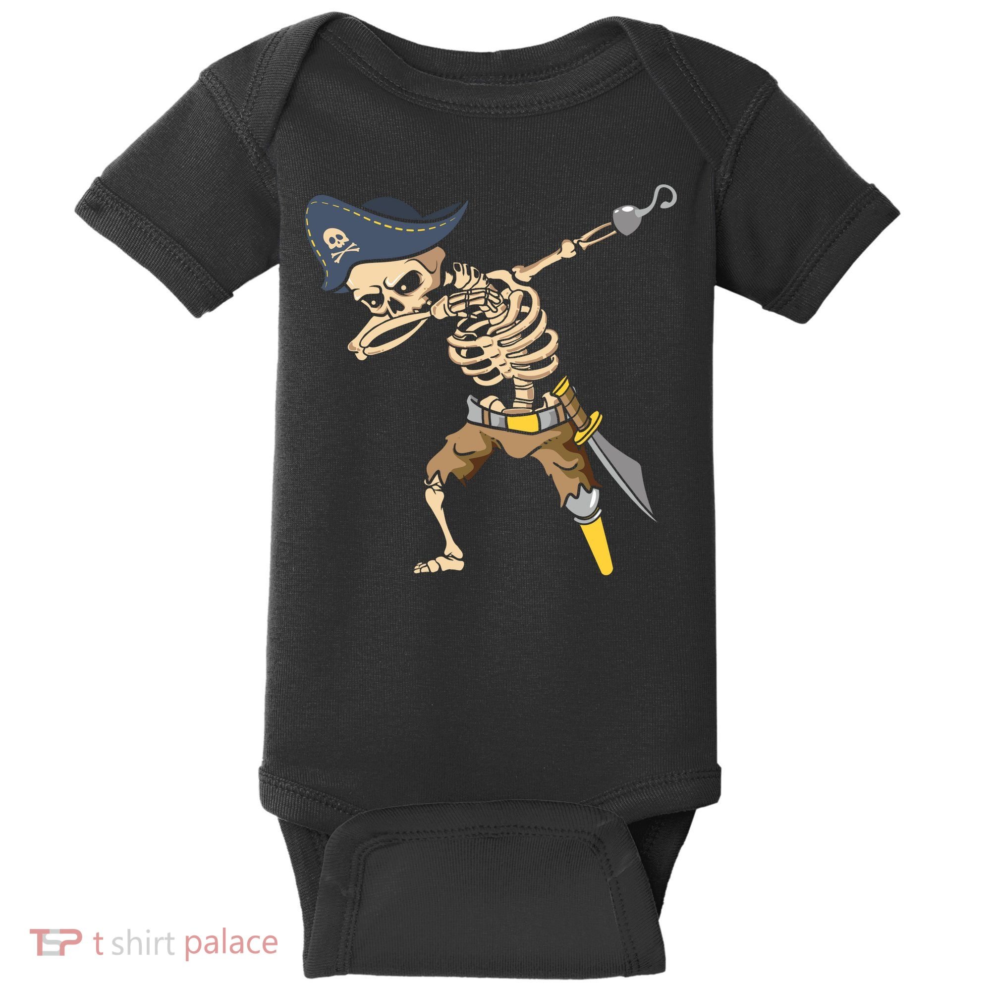 Halloween Dabbing Pirate Skeleton Baby Bodysuit