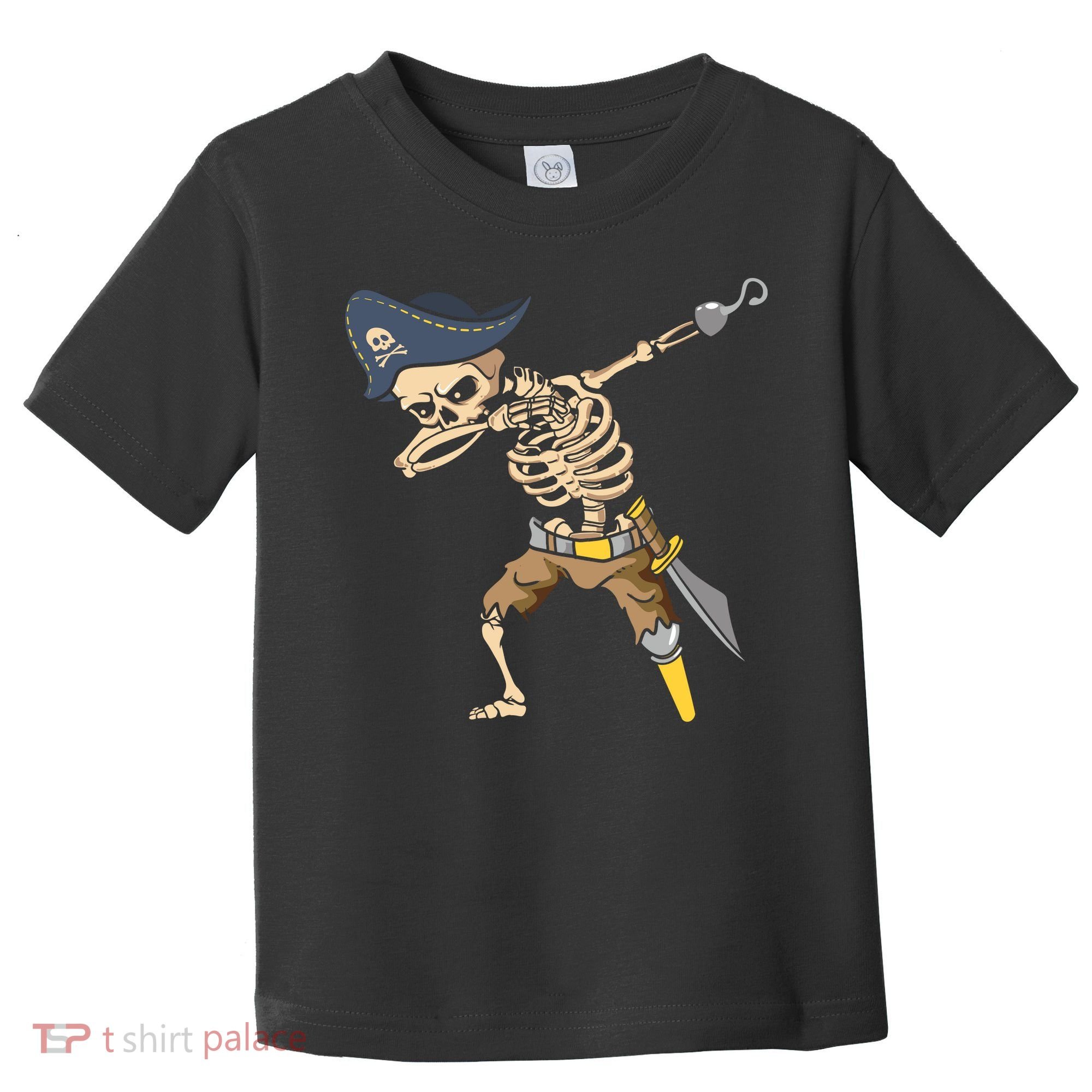 Halloween Dabbing Pirate Skeleton Toddler T-Shirt
