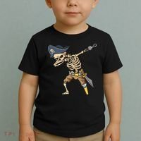 Halloween Dabbing Pirate Skeleton Toddler T-Shirt thumb 2