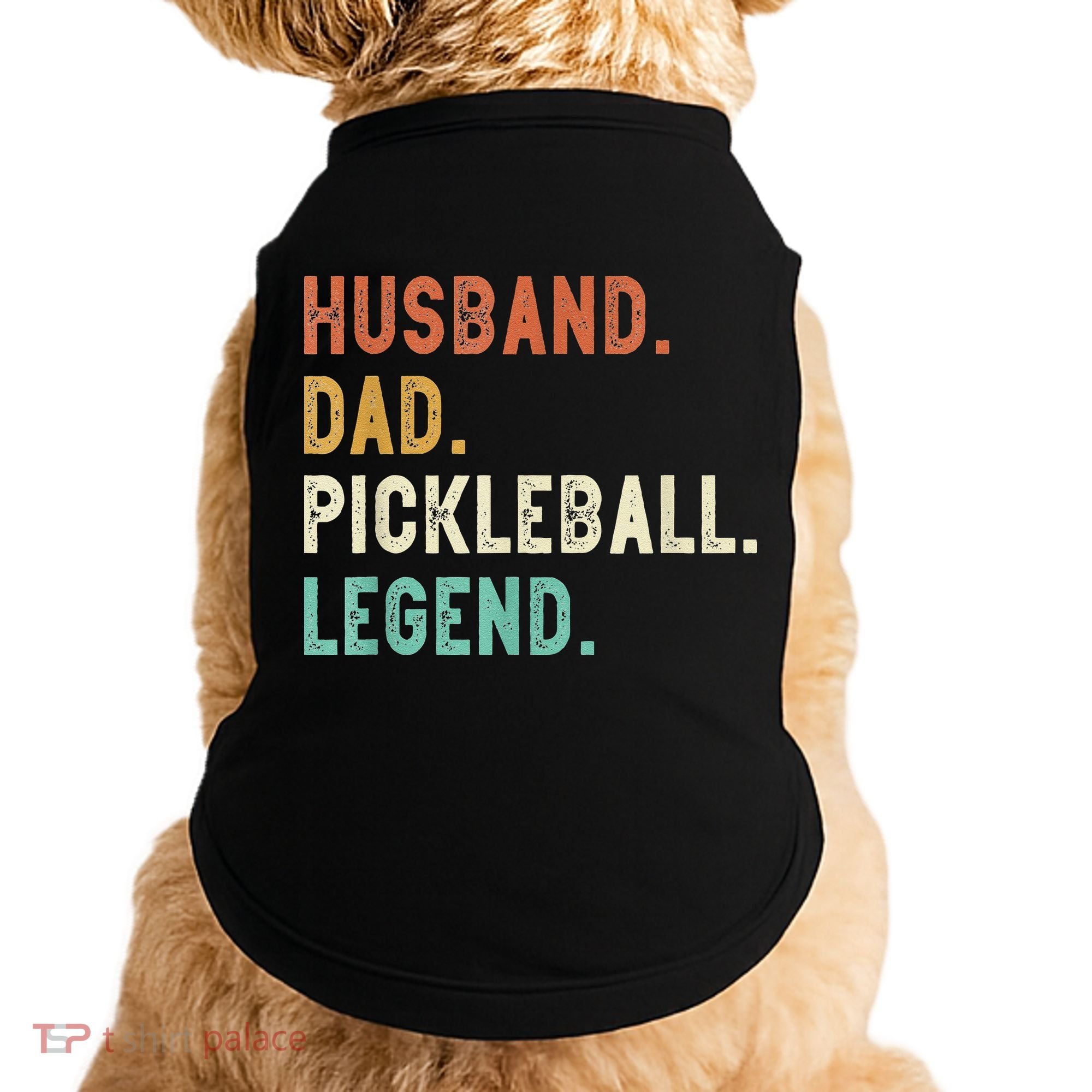 Husband Dad Pickleball Legend Funny Dad Pickleball Doggie Tank
