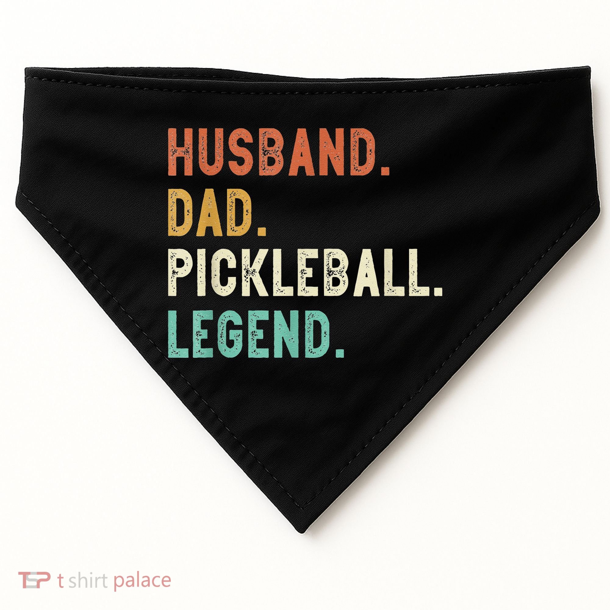 Husband Dad Pickleball Legend Funny Dad Pickleball USA-Made Doggie Bandana