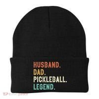 Husband Dad Pickleball Legend Funny Dad Pickleball Beanie thumb 0