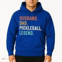 Husband Dad Pickleball Legend Funny Dad Pickleball Hoodie thumb 2