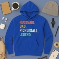 Husband Dad Pickleball Legend Funny Dad Pickleball Hoodie thumb 3