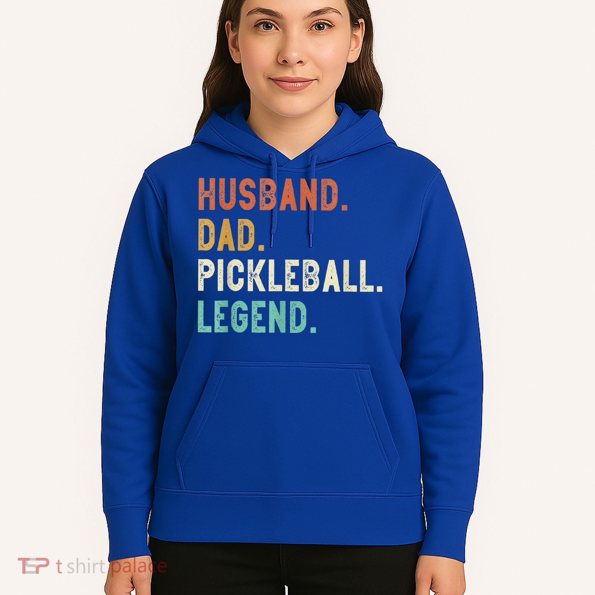Husband Dad Pickleball Legend Funny Dad Pickleball Hoodie