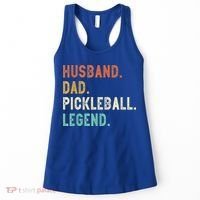 Husband Dad Pickleball Legend Funny Dad Pickleball Women's Tank Top thumb 0