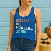 Husband Dad Pickleball Legend Funny Dad Pickleball Women's Tank Top thumb 2