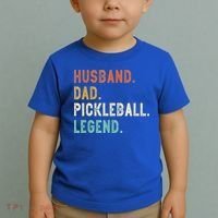 Husband Dad Pickleball Legend Funny Dad Pickleball Toddler T-Shirt thumb 2