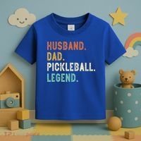 Husband Dad Pickleball Legend Funny Dad Pickleball Toddler T-Shirt thumb 3
