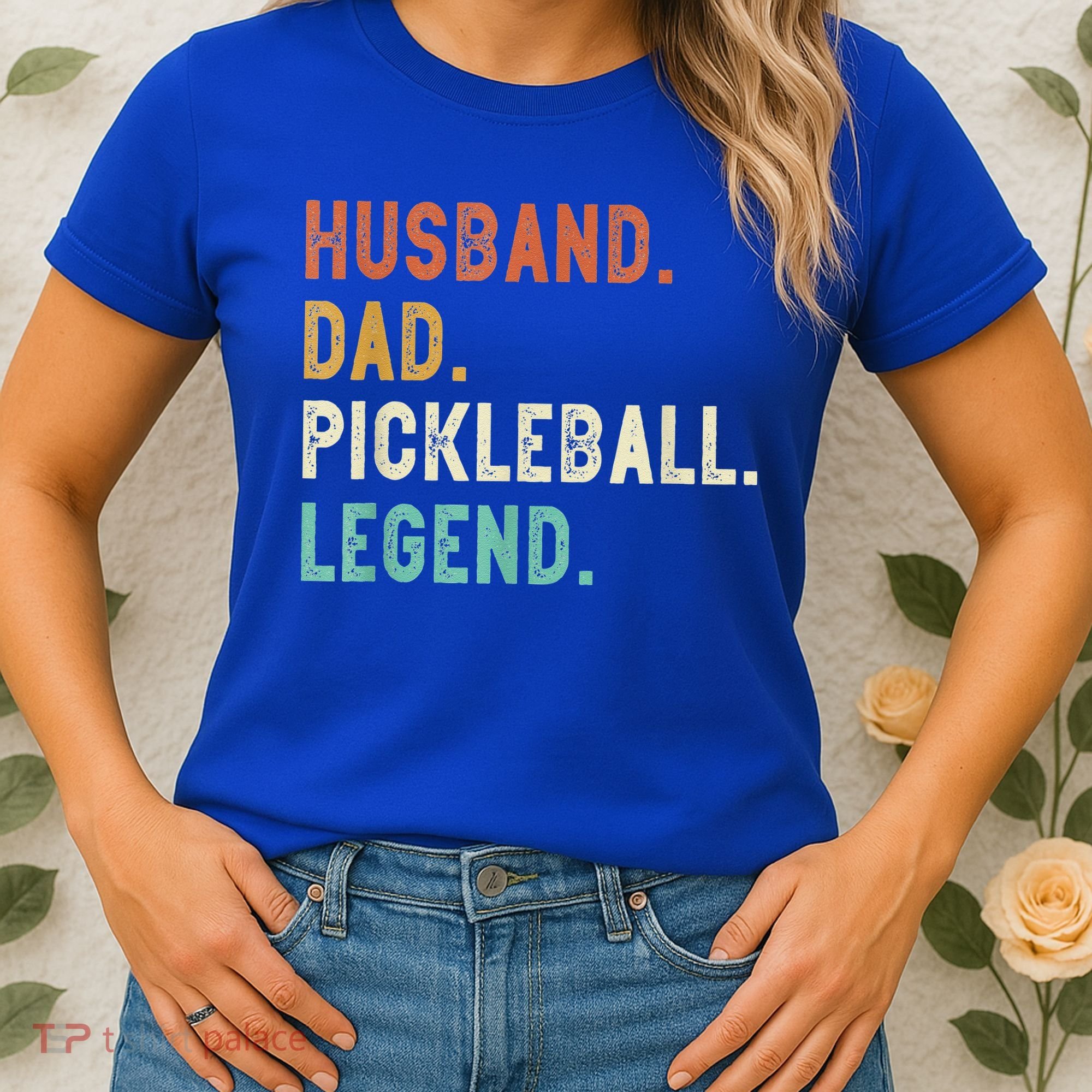 Husband Dad Pickleball Legend Funny Dad Pickleball Women's T-Shirt
