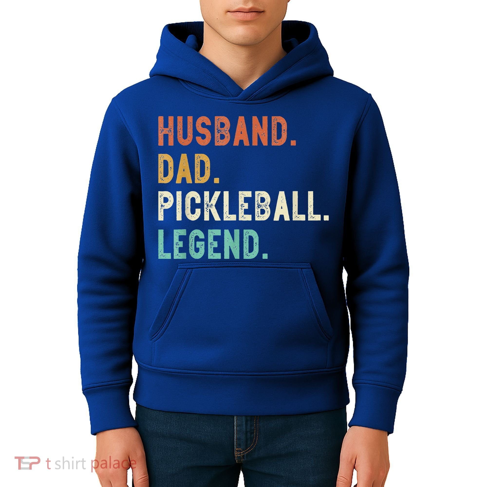 Husband Dad Pickleball Legend Funny Dad Pickleball Kids Hoodie