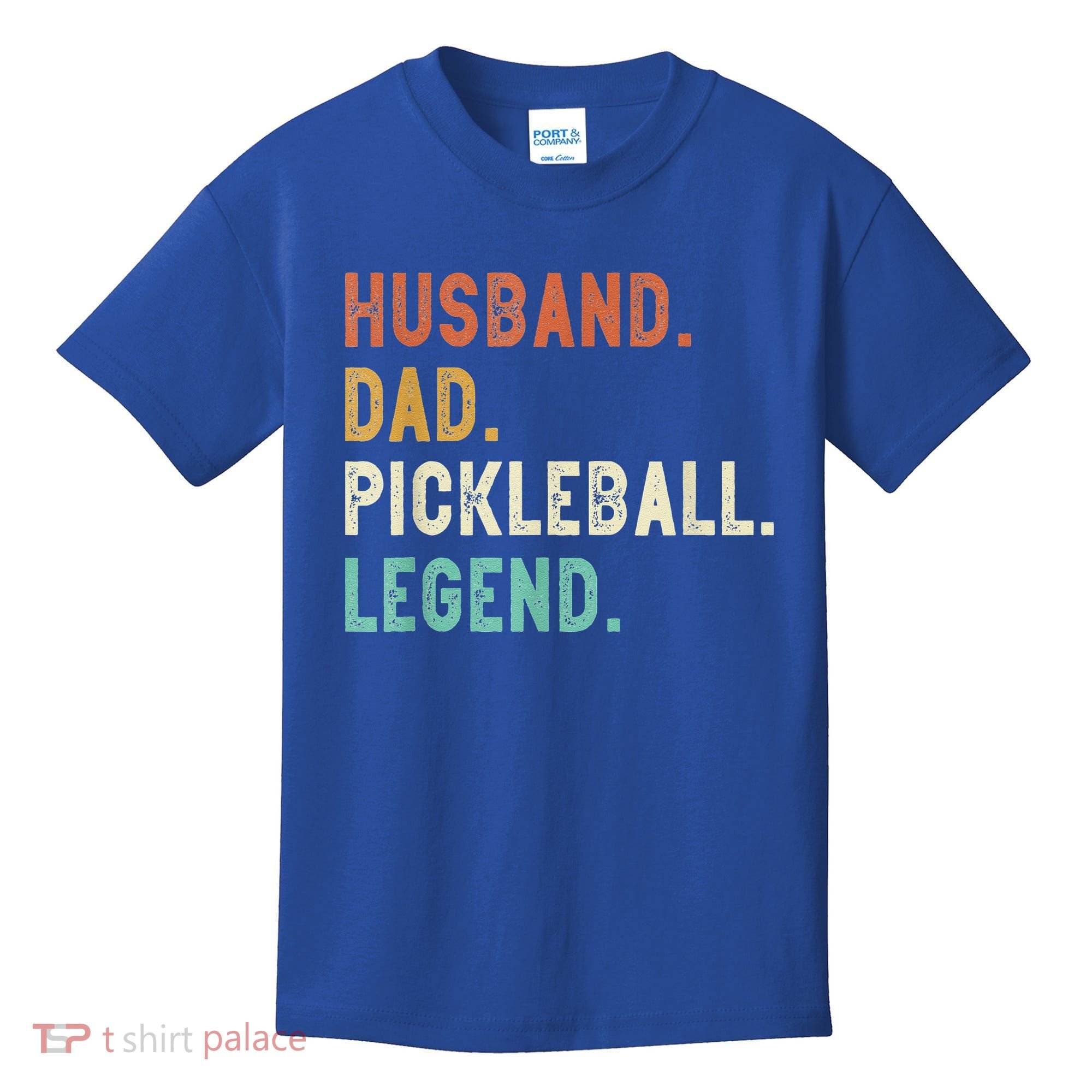 Husband Dad Pickleball Legend Funny Dad Pickleball Kids T-Shirt