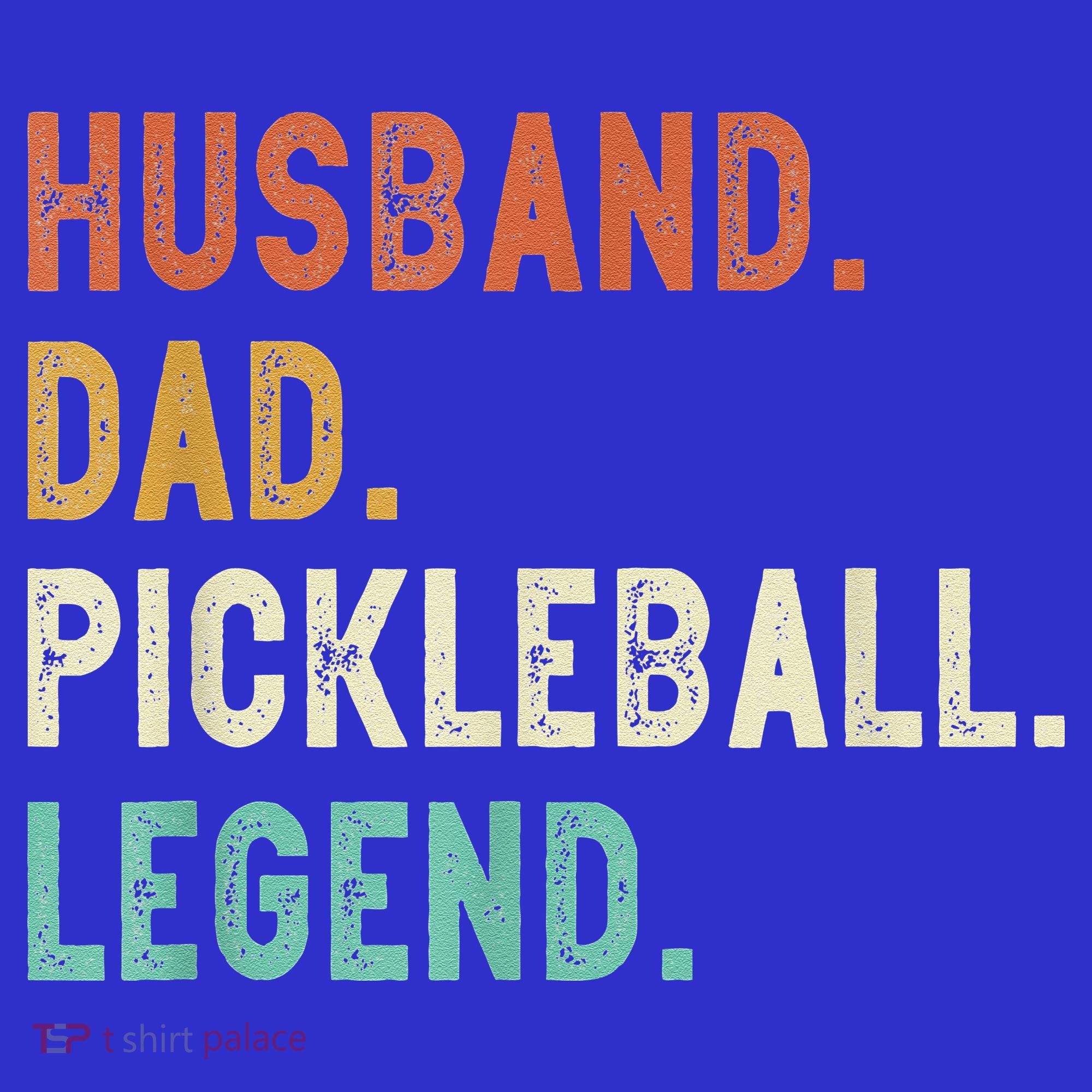 Husband Dad Pickleball Legend Funny Dad Pickleball Kids T-Shirt