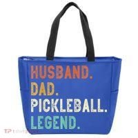 Husband Dad Pickleball Legend Funny Dad Pickleball Tote Bag thumb 0