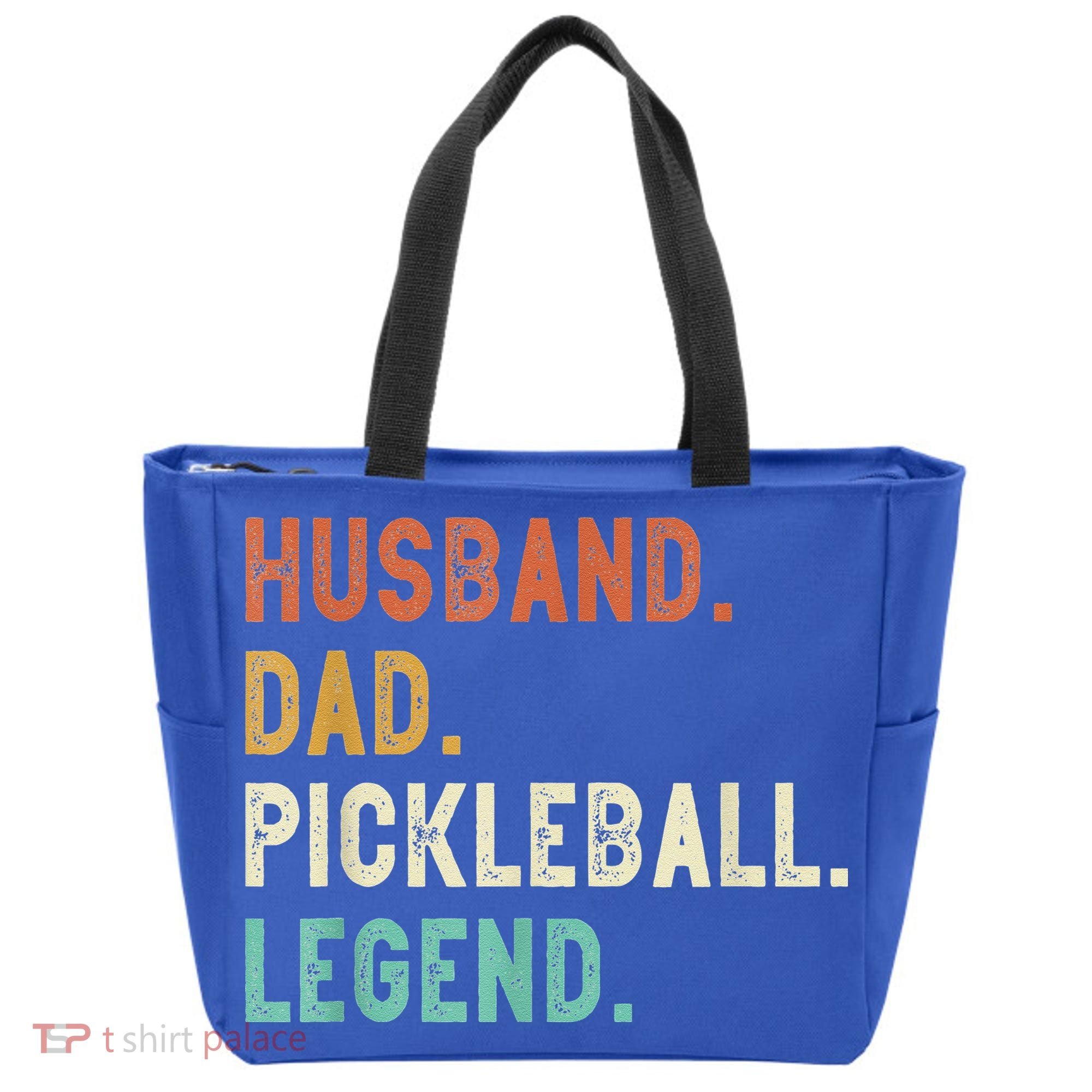 Husband Dad Pickleball Legend Funny Dad Pickleball Tote Bag