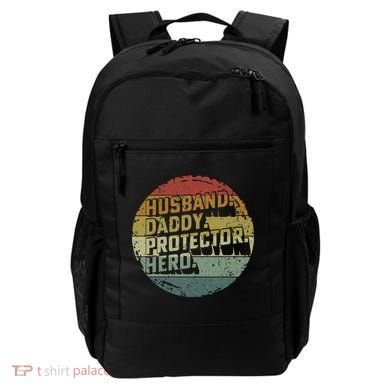 Husband Daddy Protector Hero Fathers Day Vintage Backpack