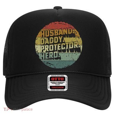 Husband Daddy Protector Hero Fathers Day Vintage Hat