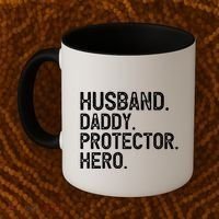 Husband Daddy Protector Hero Cool Gift Coffee Mug thumb 2