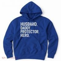 Husband Daddy Protector Hero Cool Gift Hoodie thumb 0