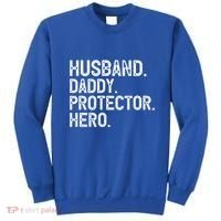 Husband Daddy Protector Hero Cool Gift Sweatshirt thumb 0