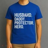 Husband Daddy Protector Hero Cool Gift T-Shirt thumb 3