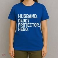 Husband Daddy Protector Hero Cool Gift T-Shirt thumb 4