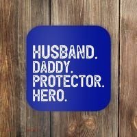 Husband Daddy Protector Hero Cool Gift Coaster thumb 0