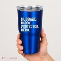 Husband Daddy Protector Hero Cool Gift Tumbler thumb 2