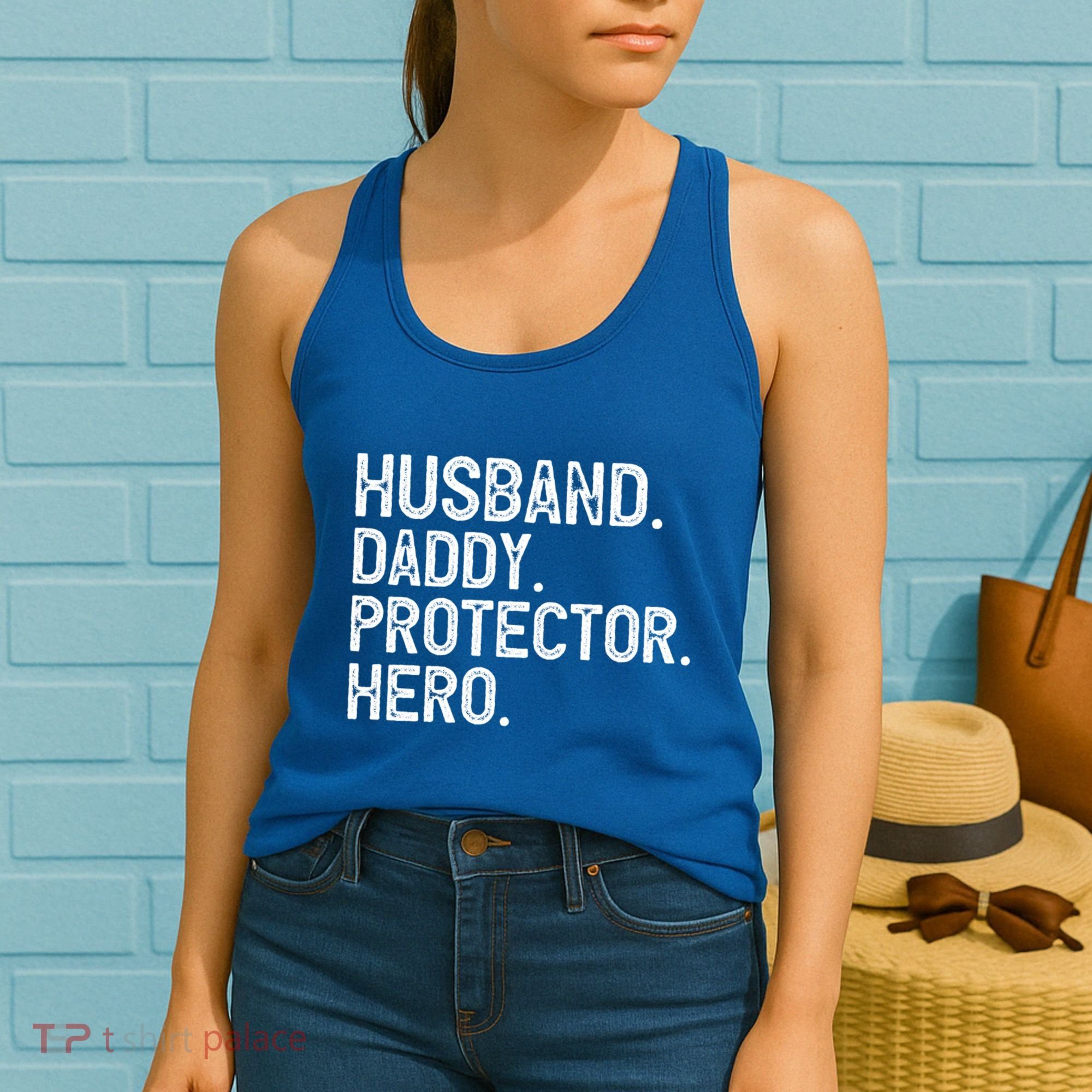 Husband Daddy Protector Hero Cool Gift Women's Tank Top