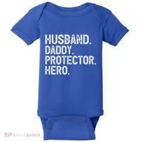 Husband Daddy Protector Hero Cool Gift Baby Bodysuit thumb 0