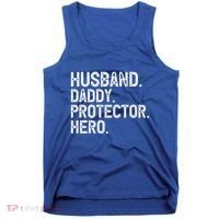 Husband Daddy Protector Hero Cool Gift Tank Top thumb 0