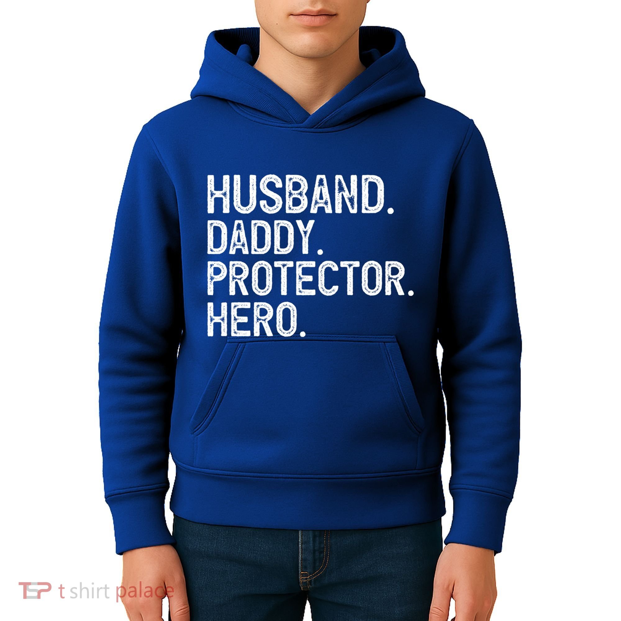 Husband Daddy Protector Hero Cool Gift Kids Hoodie