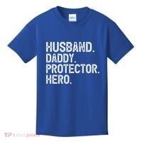 Husband Daddy Protector Hero Cool Gift Kids T-Shirt thumb 0