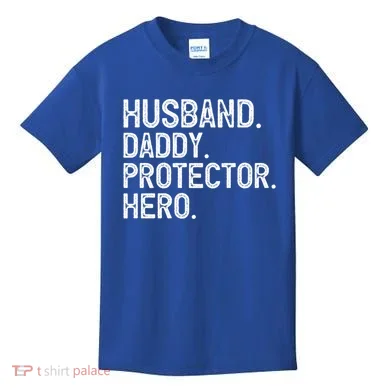 Husband Daddy Protector Hero Cool Gift Kids T-Shirt