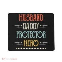 Husband Daddy Protector Hero Best Dad Fathers Day Gift Mousepad thumb 0